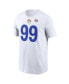 Фото #3 товара Men's Aaron Donald White Los Angeles Rams Super Bowl LVI Bound Name and Number T-shirt