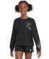 Big Girls Cotton Long-Sleeve Crewneck Graphic T-Shirt