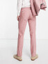 Twisted Tailor schaar suit trousers in pink cotton texture