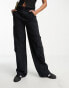 Фото #3 товара ASOS DESIGN Tall oversized cargo trouser with multi pocket in black