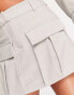 Фото #3 товара Topshop cargo pleated mini skirt in grey