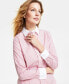 Фото #3 товара Petite Striped Oversized Button-Down Cotton Poplin Shirt