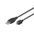 Фото #1 товара Wentronic USB 2.0 Hi-Speed Cable - Black - 1.8 m - 1.8 m - USB A - Mini-USB B - USB 2.0 - 480 Mbit/s - Black