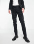 Фото #2 товара Twisted Tailor helfand skinny suit trousers in charcoal with leopard print flock