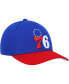 ფოტო #3 პროდუქტის Men's Royal, Red Philadelphia 76ers MVP Team Two-Tone 2.0 Stretch-Snapback Hat