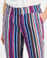 Фото #4 товара Petite High Rise Striped Pull-On Pants