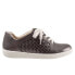 Фото #1 товара Trotters Adore T2117-033 Womens Silver Leather Lifestyle Sneakers Shoes