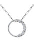 Фото #1 товара Giani Bernini cubic Zirconia Circle Pendant Necklace in Sterling Silver, 16" + 2" extender, Created for Macy's