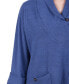 Women's Long Sleeve Shawl Collar Top with Pockets