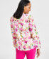 Women's Printed Lace-Up Blouse, Created for Macy's