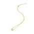 Elegant Gold Plated Necklace with Agate and Diamond Gemstones DN202