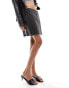 Фото #3 товара ONLY Tall high waisted tailored mini skirt in charcoal pinstripe