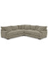 Фото #1 товара Rhyder 3-Pc. 'L' Shaped Fabric Sectional Sofa, Created for Macy's