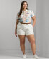 Фото #4 товара Plus Size Floral Polo Shirt