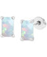 Фото #1 товара Серьги Macy's Lab-Grown Opal Cushion Icon
