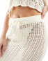 Фото #3 товара 4th & Reckless bari open knit maxi beach skirt in cream