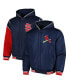 ფოტო #1 პროდუქტის Men's Navy St. Louis Cardinals Reversible Fleece Full-Snap Hoodie Jacket