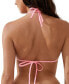 Фото #2 товара Women's Textured Slider Triangle Bikini Top