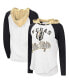 Фото #2 товара Women's White, Black Vegas Golden Knights MVP Raglan Hoodie T-shirt