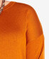 Фото #3 товара Plus Size Tully Curved Hem Long Sleeve Sweater