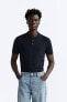 VISCOSE BLEND KNIT POLO SHIRT