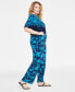 Брюки широкие женские JM Collection Plus Size Elena Printed Intrepid Blue Combo, 3X - фото #3