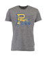 Фото #2 товара Men's Heather Gray Pitt Panthers Vintage-Like Tri-Blend T-shirt