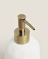 Textured ceramic bathroom soap dispenser