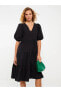 Фото #3 товара Платье LC WAIKIKI XSIDE V-образное с утонченными рукавами-баллонами