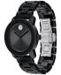 ფოტო #2 პროდუქტის Women's Swiss Bold Black Ceramic & Stainless Steel Bracelet Watch 36mm