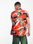 Superdry vintage Hawaiian short sleeve shirt in orange