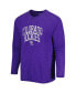 ფოტო #3 პროდუქტის Men's Purple Colorado Rockies Inertia Raglan Long Sleeve Henley T-shirt
