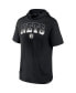 Фото #3 товара Men's Black Brooklyn Nets Guard The Rim Hoodie T-shirt