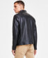 Men's Leather Racer Jacket, Created for Macy's