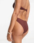 Фото #4 товара Miss Selfridge mix and match V shape bikini bottom in chocolate