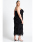 ფოტო #2 პროდუქტის Plus Size Ruffle Mesh Dress With Slit