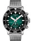 ფოტო #1 პროდუქტის Men's Swiss Chronograph Seastar 1000 Stainless Steel Mesh Bracelet Watch 45.5mm