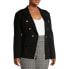 Attitude Unknown Double Breasted Blazer With Metallic Buttons Women's Black 2X