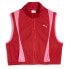 Puma Dare To Woven Full Zip Vest Womens Red Casual Athletic Outerwear 62693811