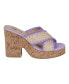 Фото #2 товара Women's Elsa Woven Cork Heel Platform Sandals