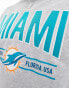 Фото #2 товара New Era unisex Miami Dolphins sweatshirt in grey marl