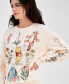 Фото #3 товара Juniors' Pooh and Friends Flower Crewneck Sweater