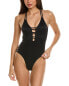 Фото #1 товара Nicole Miller Ribbed Cutout One-Piece Women's