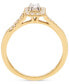 ფოტო #4 პროდუქტის Diamond Halo Twist Engagement Ring (1/4 ct. t.w.) in 14k Gold