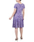 ფოტო #2 პროდუქტის Women's Short Sleeve Jacquard Knit Seamed Dress