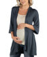Фото #2 товара Open Front Elbow Length Sleeve Maternity Cardigan