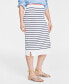 Фото #3 товара Women's Striped Sweater-Knit Pencil Skirt, Created for Macy's