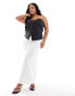 4th & Reckless Plus exclusive maxi seam detail skirt in white