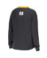 ფოტო #2 პროდუქტის Women's Charcoal Boston Bruins Waffle Henley Long Sleeve T-shirt