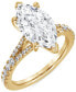 ფოტო #1 პროდუქტის Certified Lab Grown Marquise Diamond Split Shank Engagement Ring (3-1/3 ct. t.w.) in 14k Gold